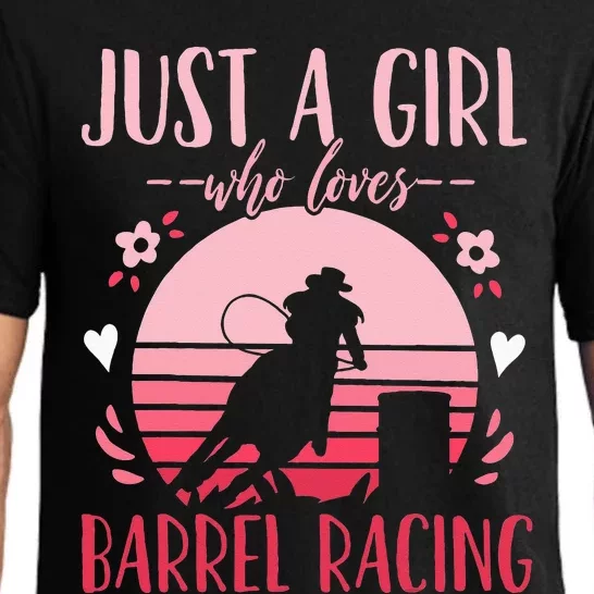 Barrel Racing Just a Who Loves Barrel Racing Retro Pajama Set