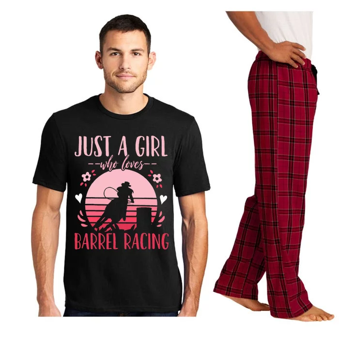 Barrel Racing Just a Who Loves Barrel Racing Retro Pajama Set