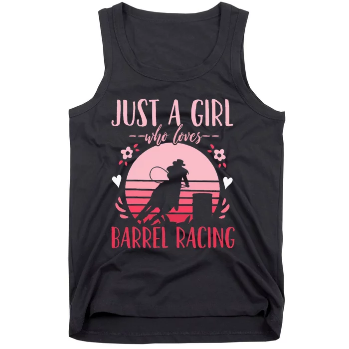 Barrel Racing Just a Who Loves Barrel Racing Retro Tank Top