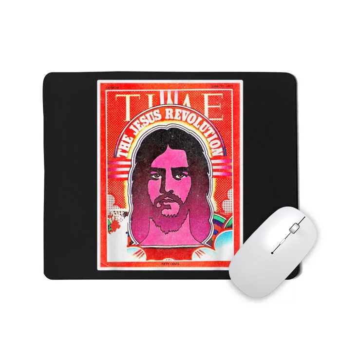 Boho Retro Jesus Revolution Vintage Christian Faith Revival Mousepad