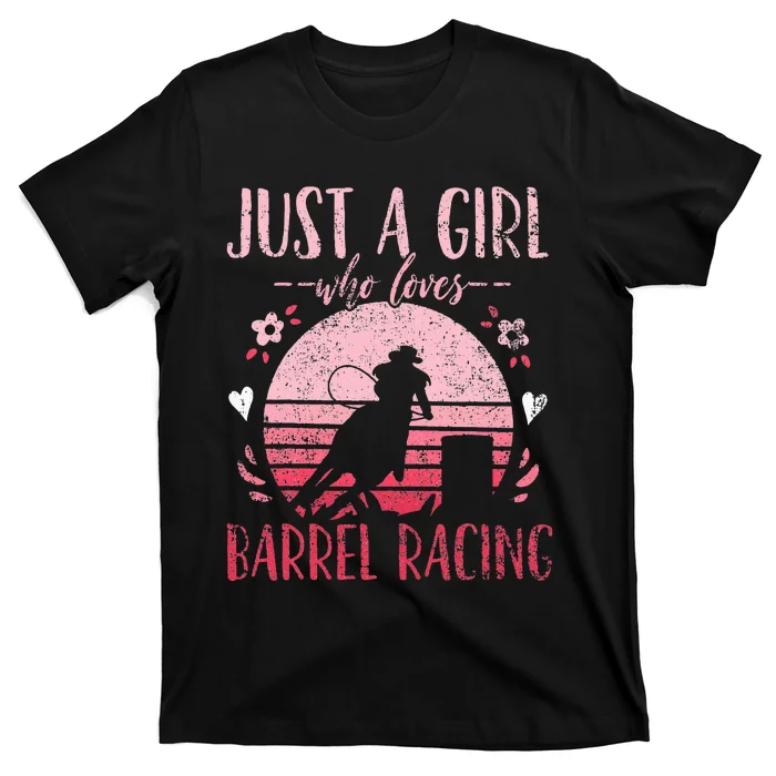 Barrel Racer Just a Who Loves Barrel Racing Vintage T-Shirt