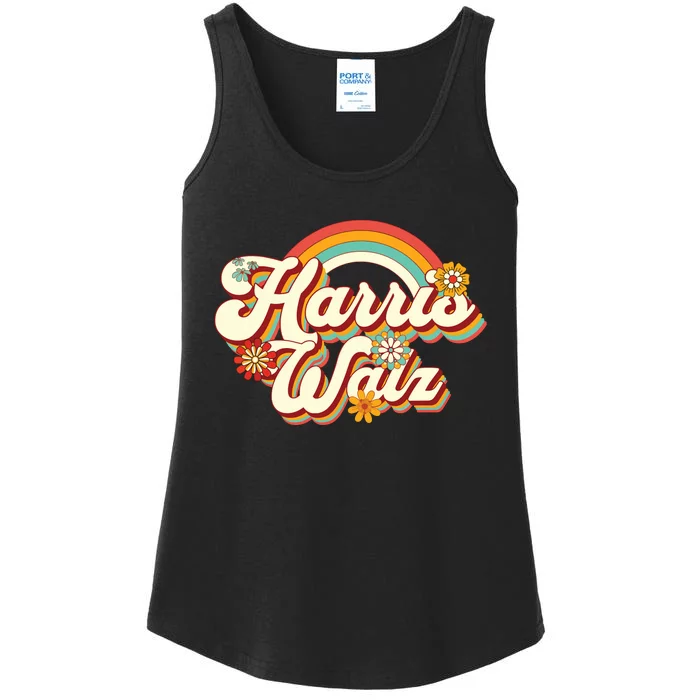 Boho Rainbow Kamala Harris Tim Walz Waltz Ladies Essential Tank