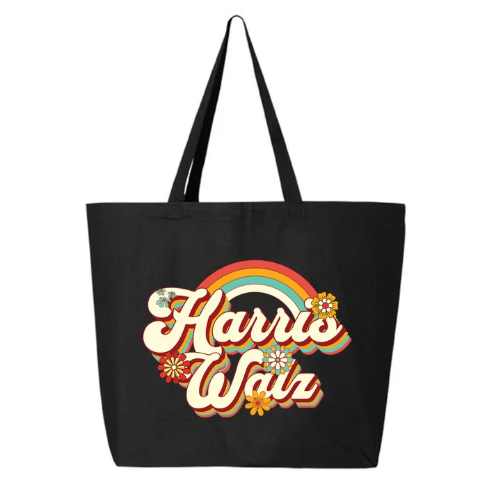 Boho Rainbow Kamala Harris Tim Walz Waltz 25L Jumbo Tote