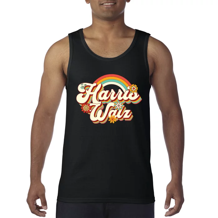 Boho Rainbow Kamala Harris Tim Walz Waltz Tank Top