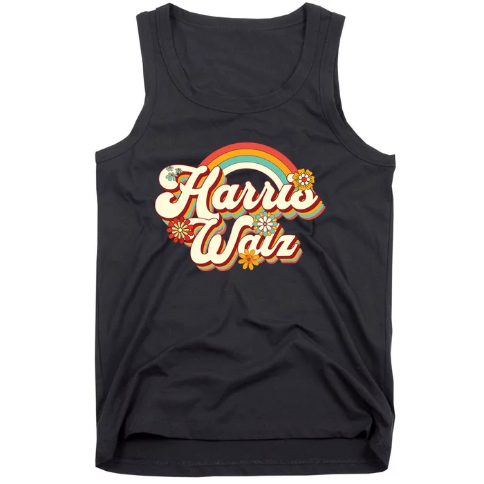 Boho Rainbow Kamala Harris Tim Walz Waltz Tank Top