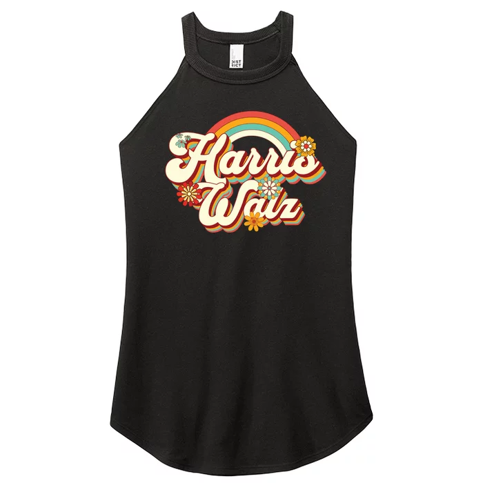 Boho Rainbow Kamala Harris Tim Walz Waltz Women’s Perfect Tri Rocker Tank