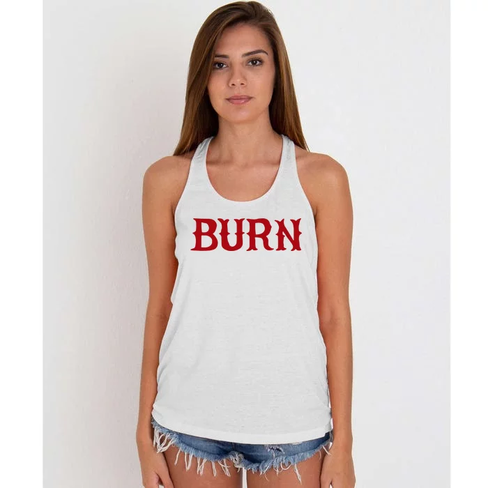 Burn Red Lighter Women's Knotted Racerback Tank