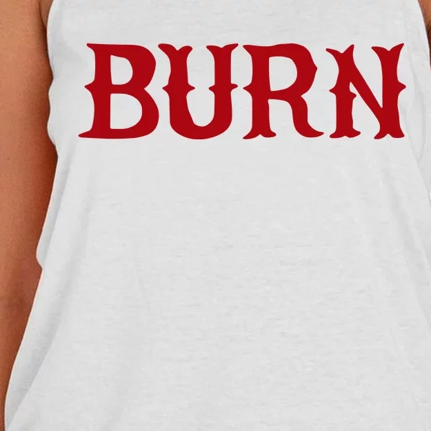 Burn Red Lighter Women's Knotted Racerback Tank