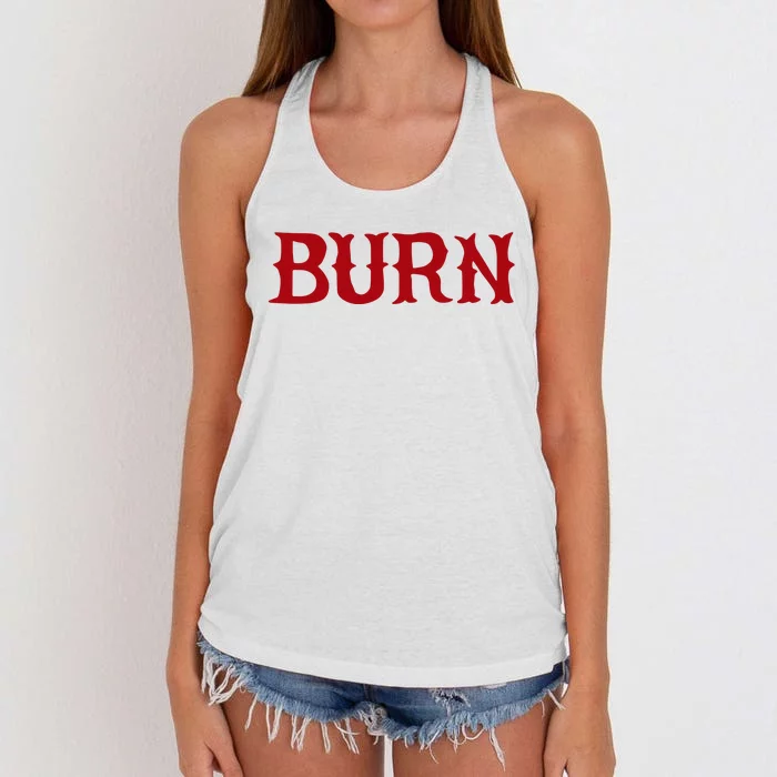 Burn Red Lighter Women's Knotted Racerback Tank