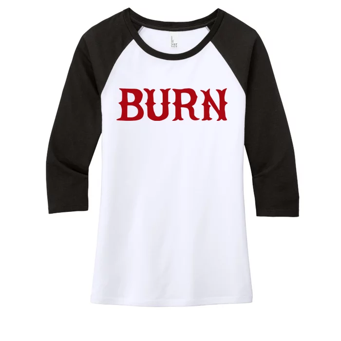 Burn Red Lighter Women's Tri-Blend 3/4-Sleeve Raglan Shirt