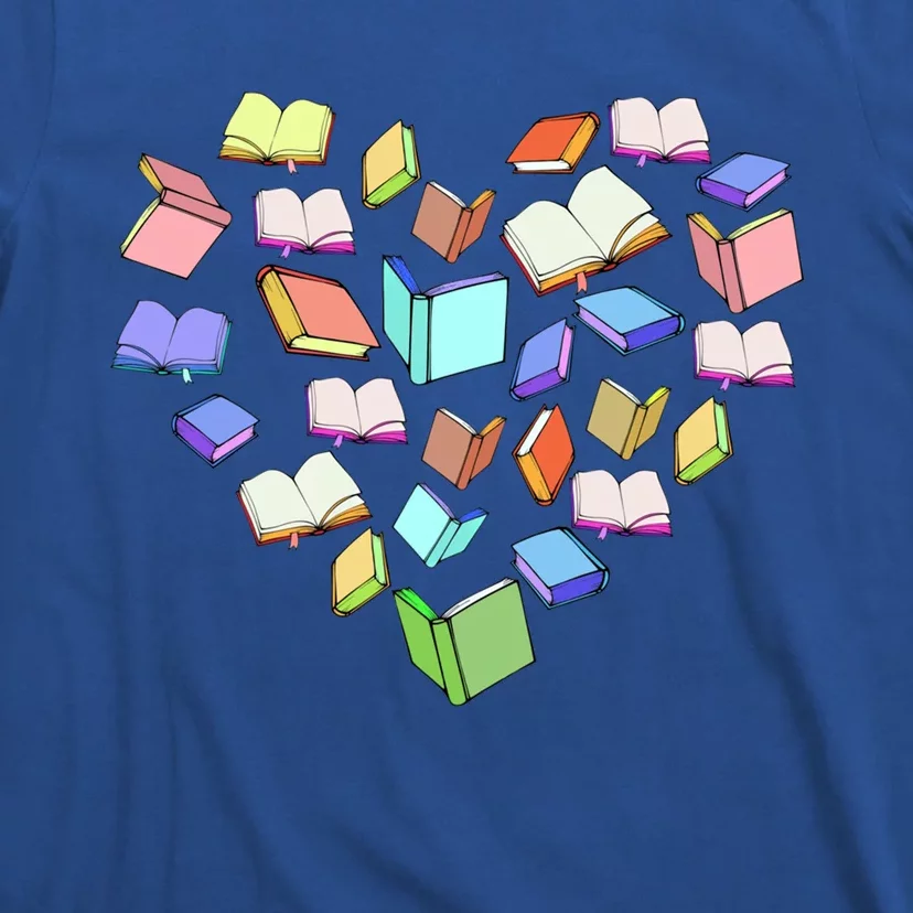 Book Reading Lover Heart Librarian Bookworm Funny Gift T-Shirt