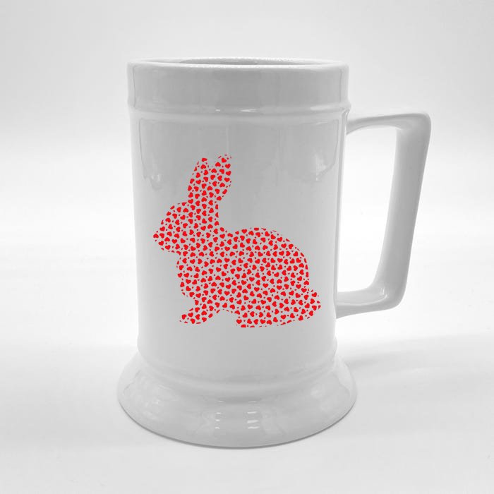 Bunny Rabbit Lover Valentine Gift Bunny Valentine's Day Front & Back Beer Stein