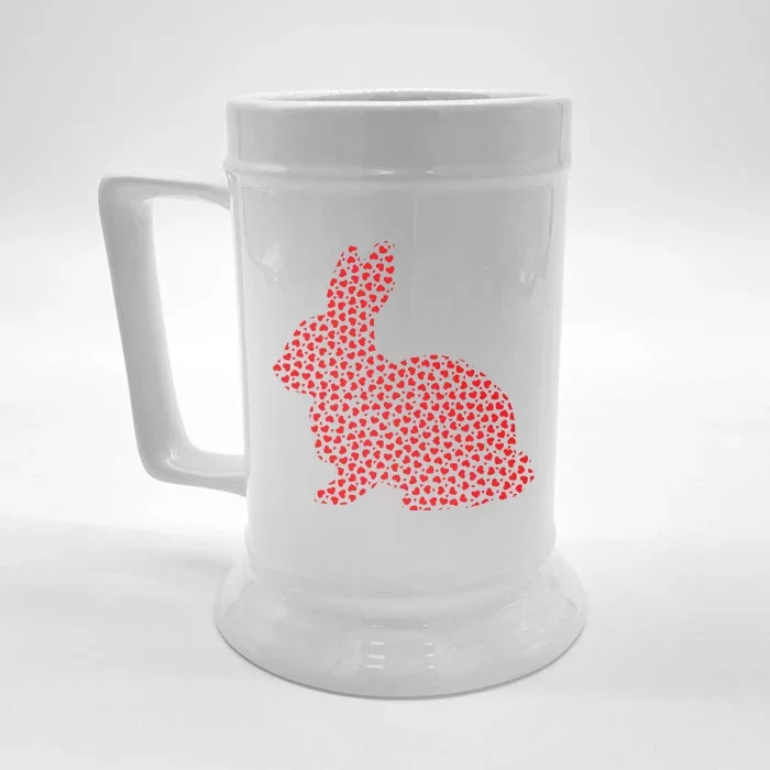 Bunny Rabbit Lover Valentine Gift Bunny Valentine's Day Front & Back Beer Stein