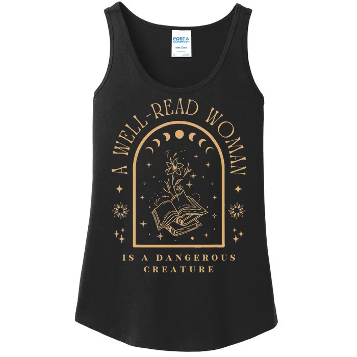 Bookish Reading Librarian Literature Books Club Funny Ladies Essential Tank