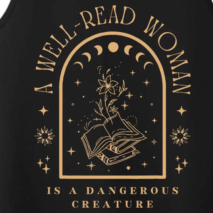 Bookish Reading Librarian Literature Books Club Funny Performance Tank