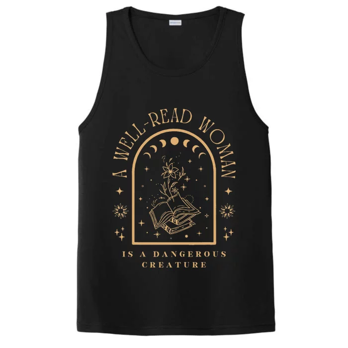 Bookish Reading Librarian Literature Books Club Funny Performance Tank