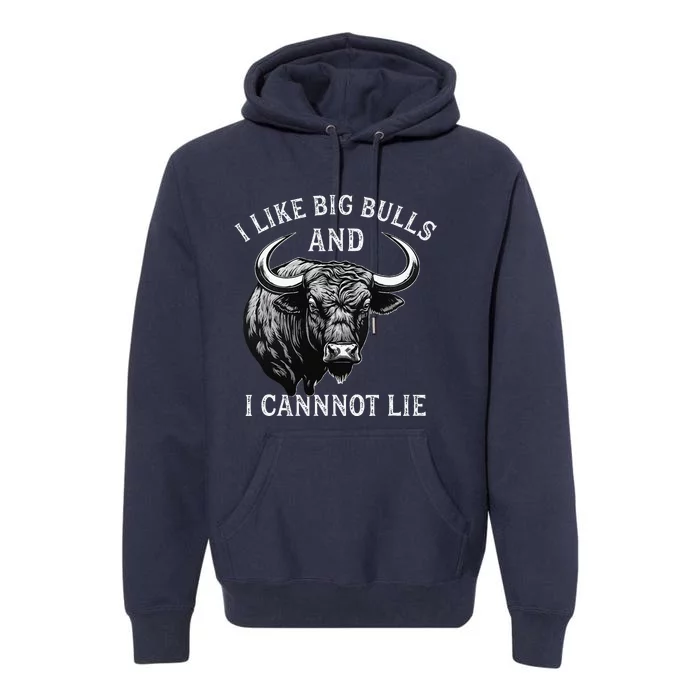 Bull Riding Like Big Bulls Rodeo Bull Rider Western Cowboy Premium Hoodie