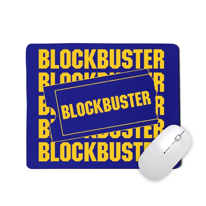 Blockbuster Repeating Logo With Ticket Mousepad