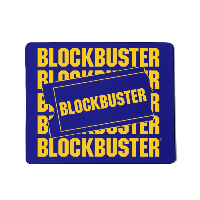 Blockbuster Repeating Logo With Ticket Mousepad