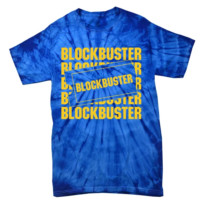 Blockbuster Repeating Logo With Ticket Tie-Dye T-Shirt