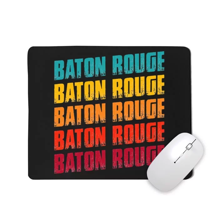 Baton Rouge Louisiana Souvenir Retro Vintage Baton Rouge Mousepad