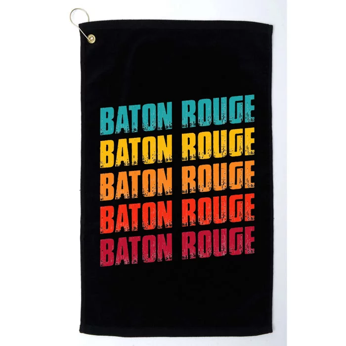 Baton Rouge Louisiana Souvenir Retro Vintage Baton Rouge Platinum Collection Golf Towel