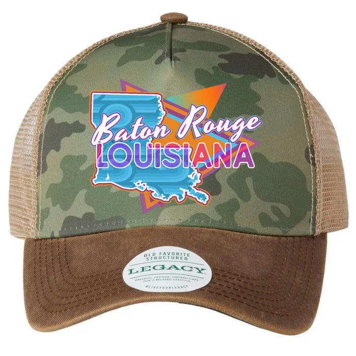 Baton Rouge Louisiana Vintage Retro Throwback Legacy Tie Dye Trucker Hat