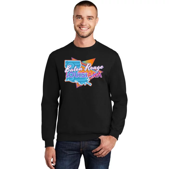 Baton Rouge Louisiana Vintage Retro Throwback Tall Sweatshirt