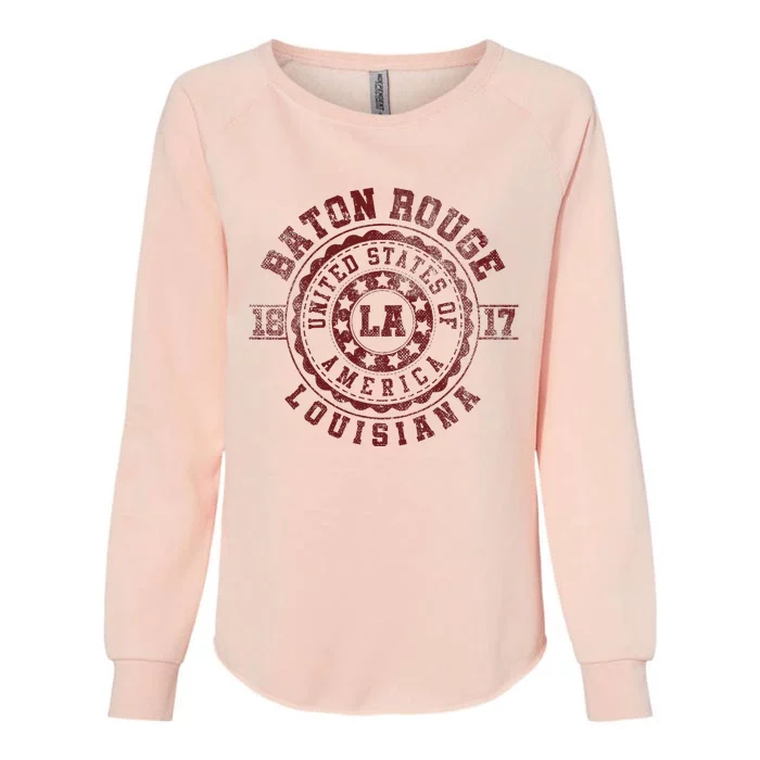 Baton Rouge La Louisiana Vintage City Apparels Womens California Wash Sweatshirt