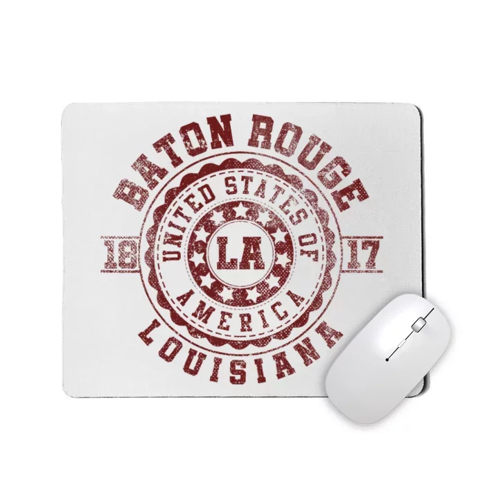 Baton Rouge La Louisiana Vintage City Apparels Mousepad