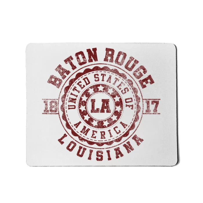 Baton Rouge La Louisiana Vintage City Apparels Mousepad