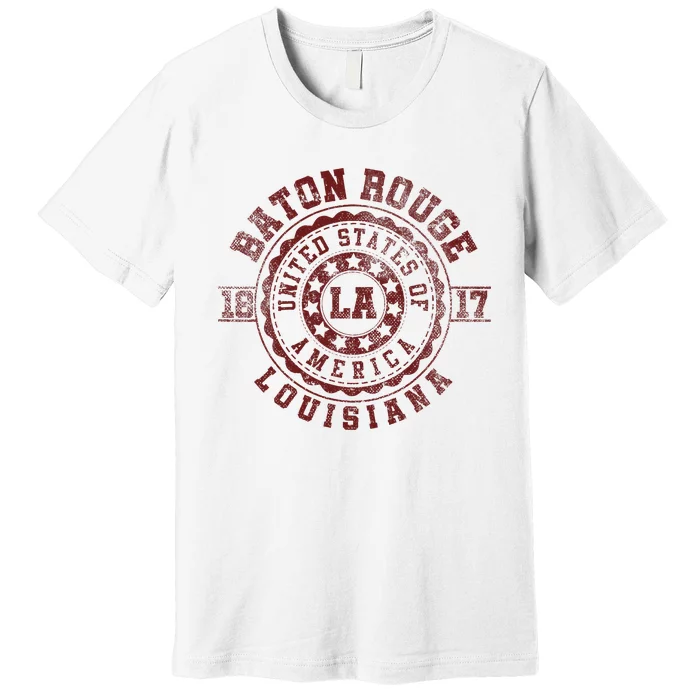 Baton Rouge La Louisiana Vintage City Apparels Premium T-Shirt