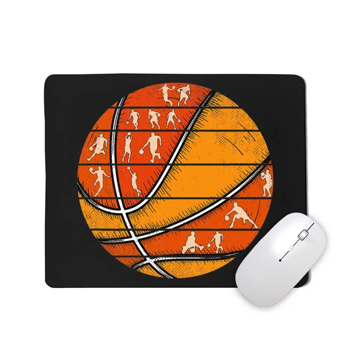 Basketball Retro Love Basketball Player Mousepad