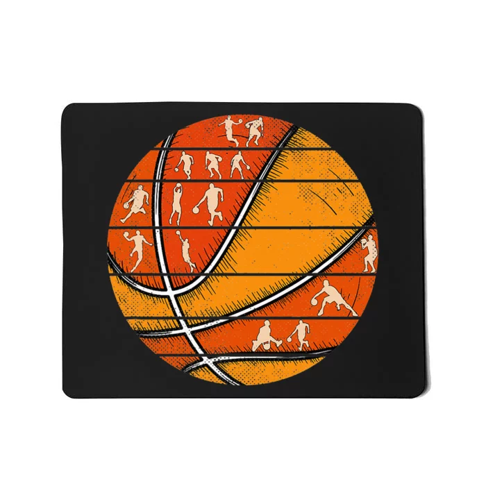 Basketball Retro Love Basketball Player Mousepad