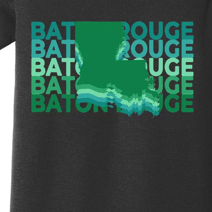 Baton Rouge Louisiana Green Repeat La City Baby Bodysuit