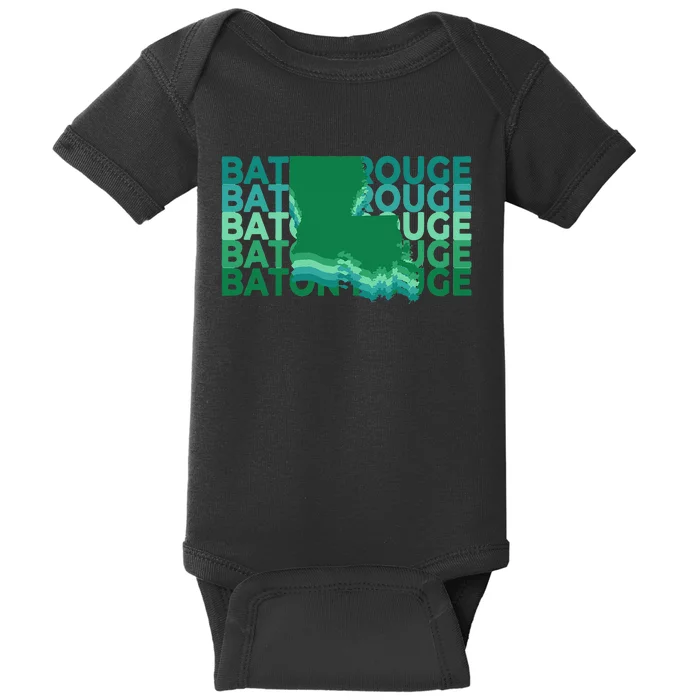 Baton Rouge Louisiana Green Repeat La City Baby Bodysuit