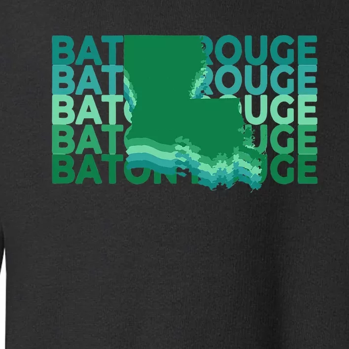 Baton Rouge Louisiana Green Repeat La City Toddler Sweatshirt