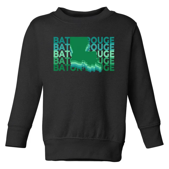 Baton Rouge Louisiana Green Repeat La City Toddler Sweatshirt