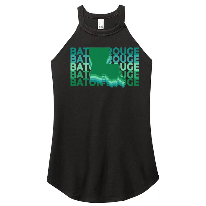 Baton Rouge Louisiana Green Repeat La City Women’s Perfect Tri Rocker Tank