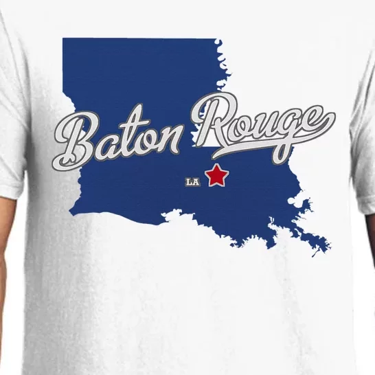 Baton Rouge Louisiana La Map Pajama Set