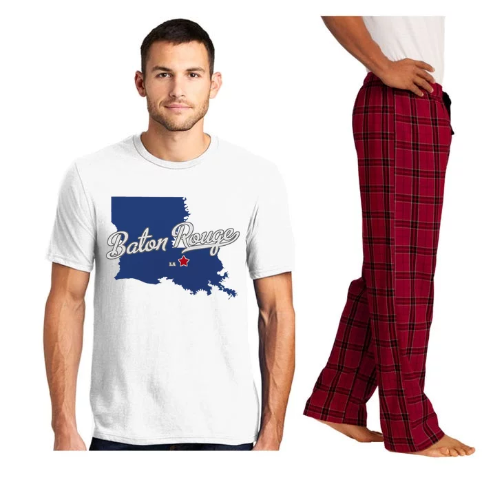 Baton Rouge Louisiana La Map Pajama Set