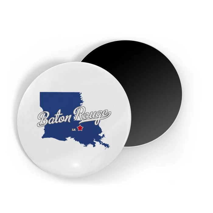 Baton Rouge Louisiana La Map Magnet