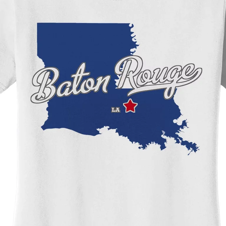 Baton Rouge Louisiana La Map Women's T-Shirt