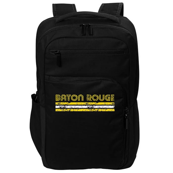 Baton Rouge Louisiana Retro Vintage Curve Impact Tech Backpack