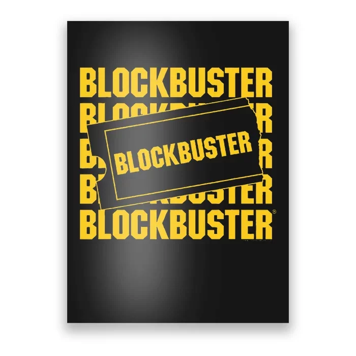 Blockbuster Repeating Logo With Ticket Poster