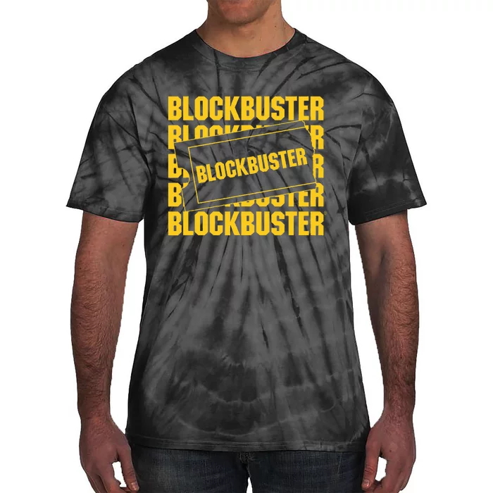 Blockbuster Repeating Logo With Ticket Tie-Dye T-Shirt