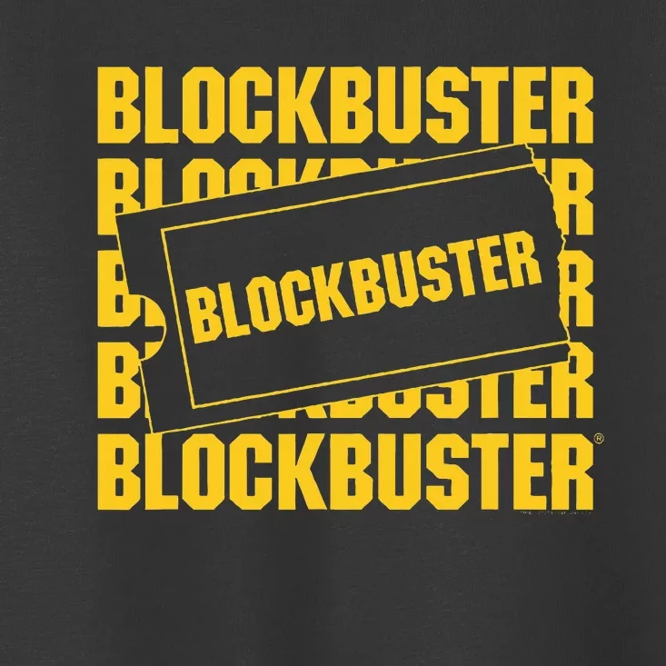 Blockbuster Repeating Logo With Ticket Toddler T-Shirt