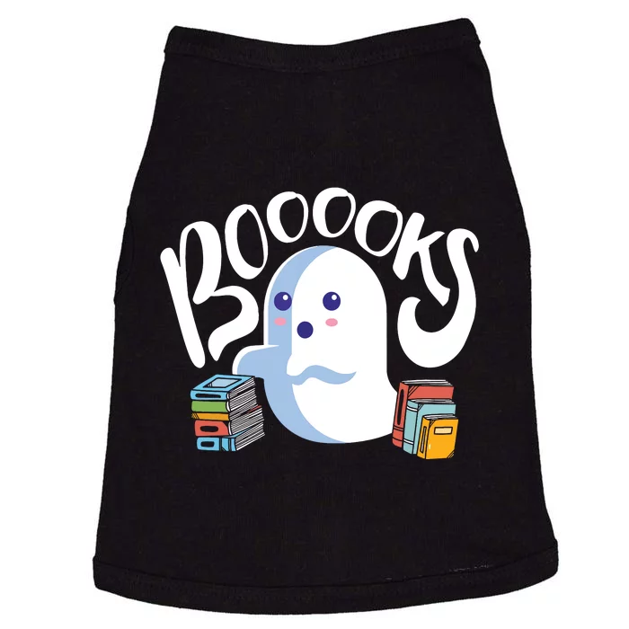 Book Reading Lover Halloween Ghost Librarian Reading Club Doggie Tank