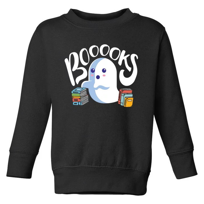 Book Reading Lover Halloween Ghost Librarian Reading Club Toddler Sweatshirt