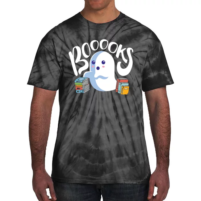 Book Reading Lover Halloween Ghost Librarian Reading Club Tie-Dye T-Shirt